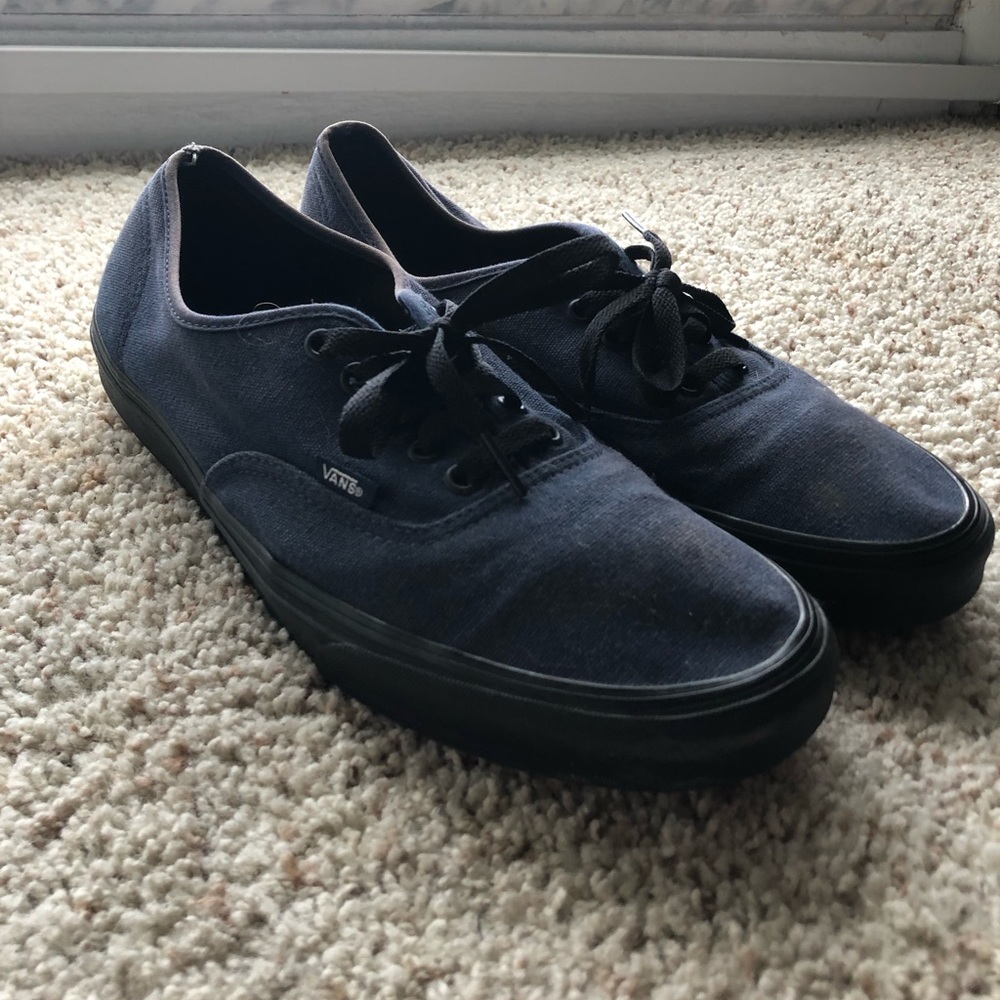 Vans Era Navy Blue Black gum soles